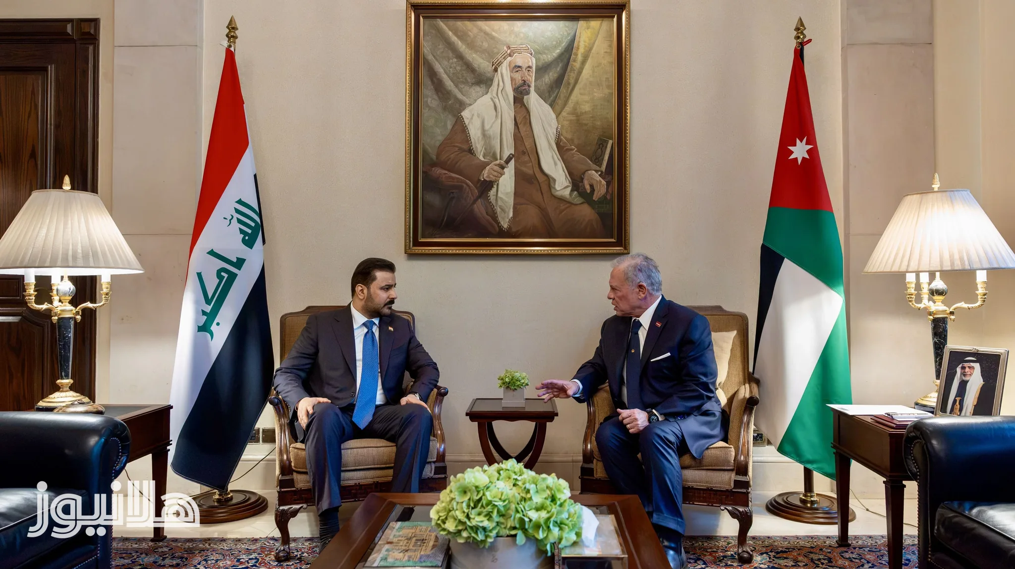 الملك ورئيس الوزراء العراقي يبحثان تعزيز التعاون ويحذران من استمرار التصعيد في المنطقة